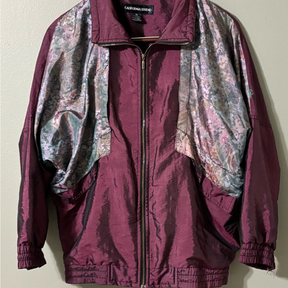 Vintage Maroon and Floral Jacket